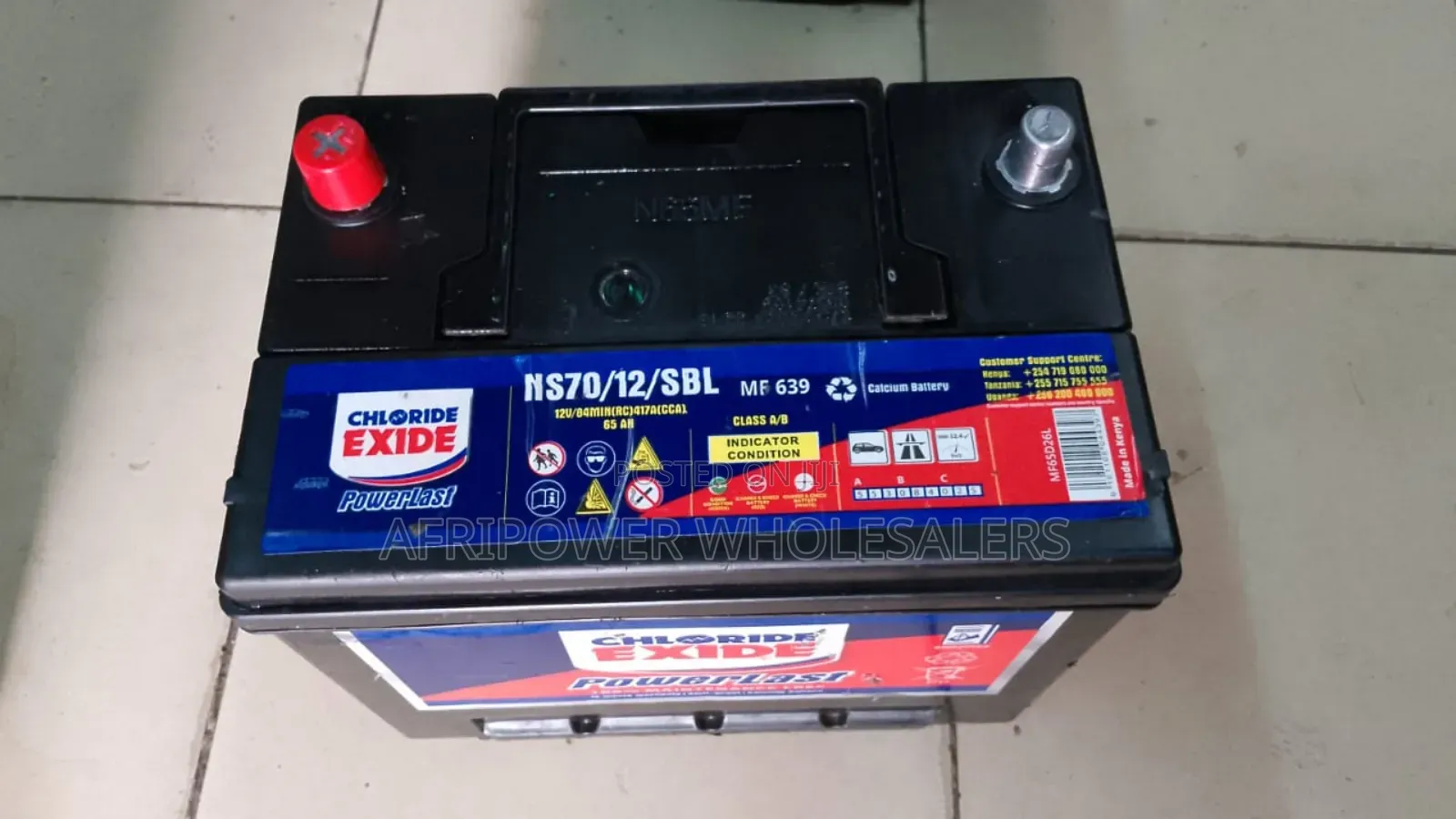 Chloride Exide Power Ns70 /65ah Battery Maintenance Free
