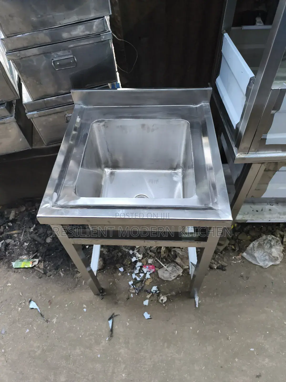 Stainless Steel Single Bowl Sink Stand Alone