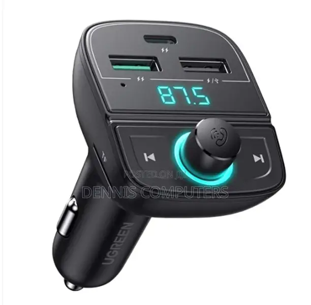 Ugreen Bluetooth Car Charger (5.0+Pd+Qc3.0+Usb Flash Drive+Tf) (Black