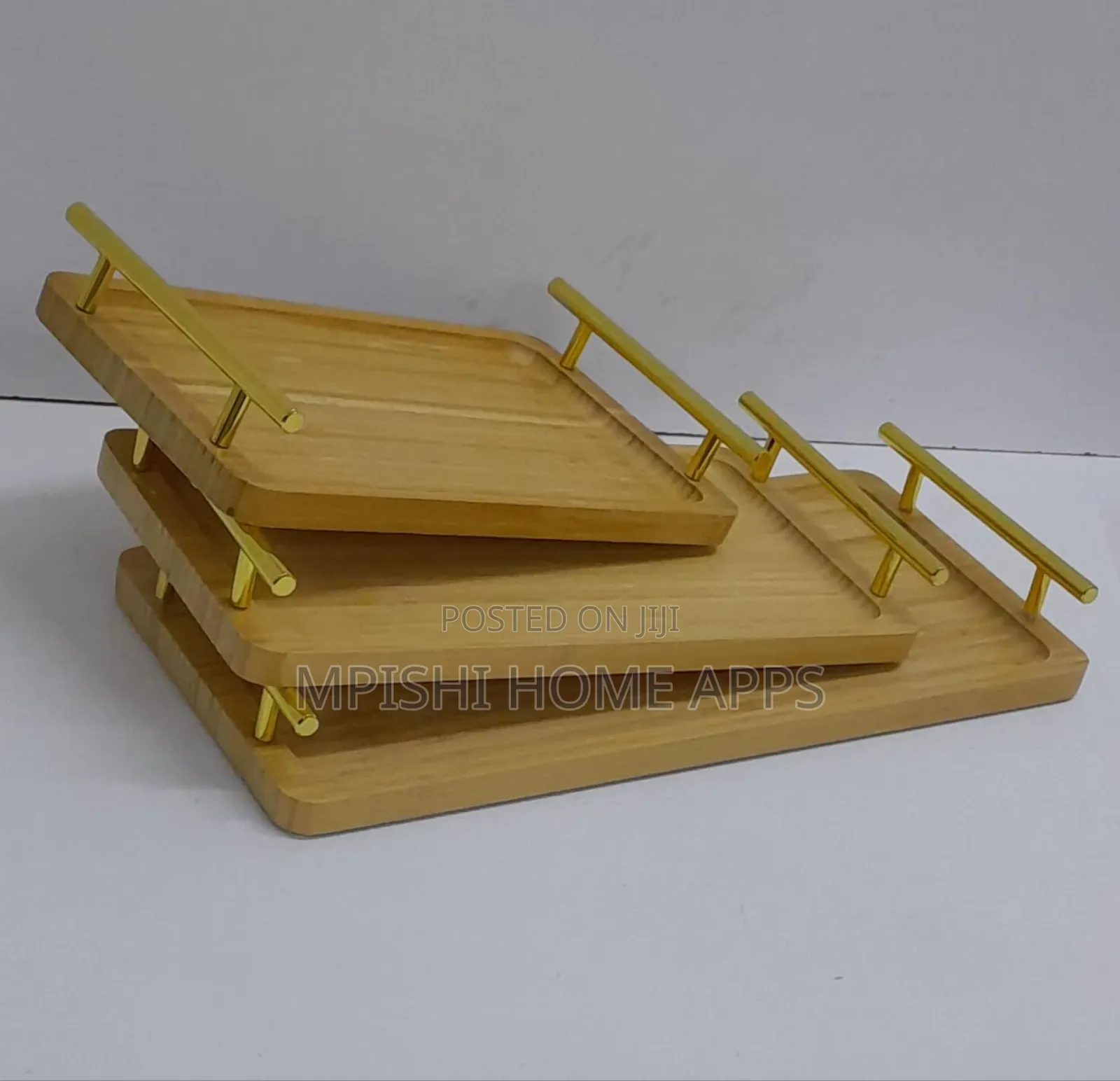 3 In1 Serving Tray With Bamboo Handles