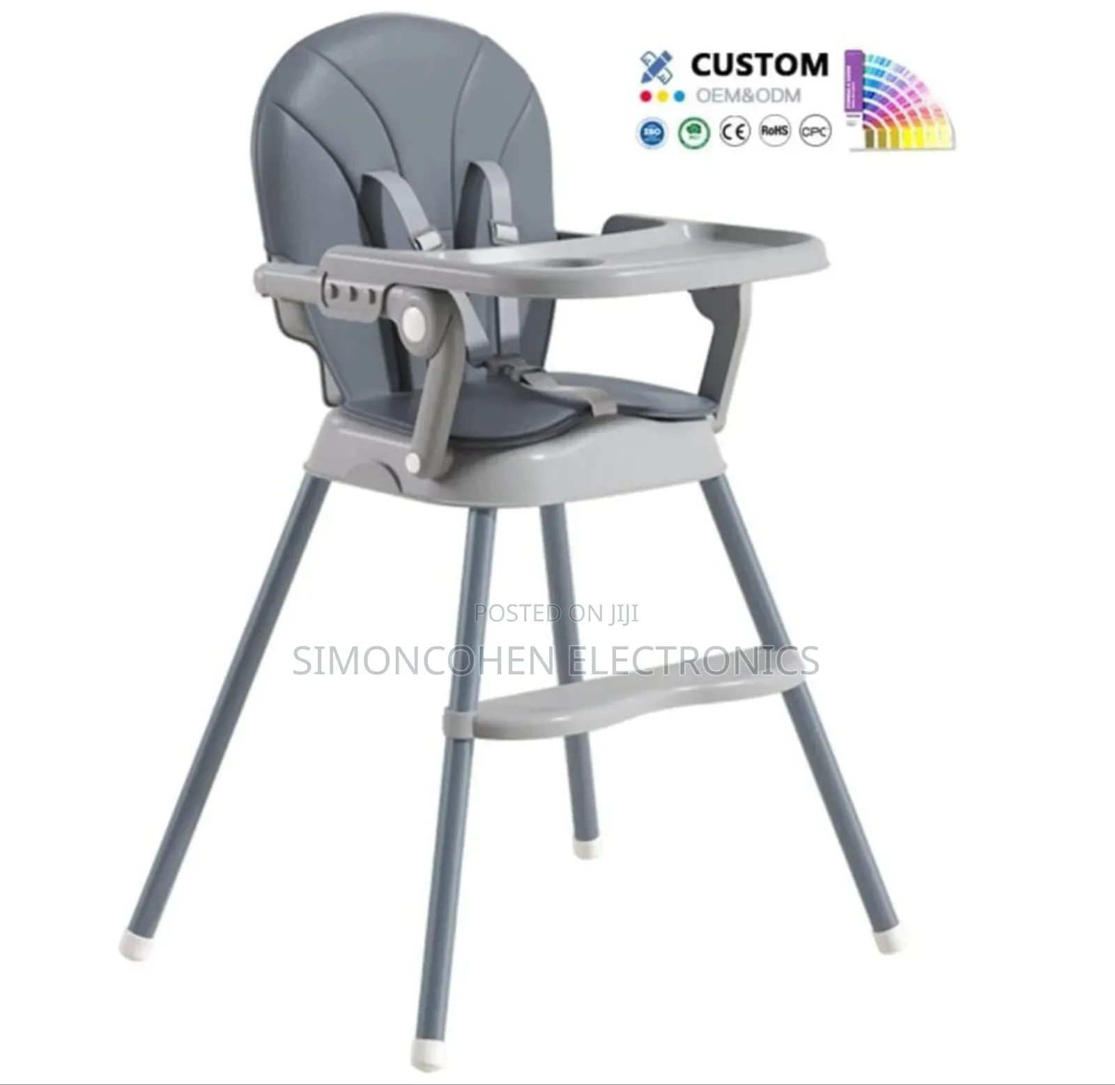 High Baby Feeding Chair
With Cushion