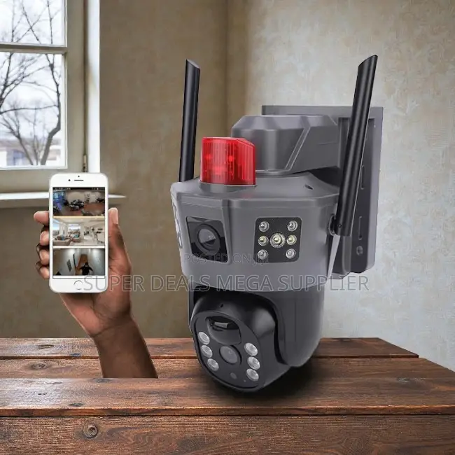 Full Color Night Vision Electric 4g PTZ Dual Lens Security Camera