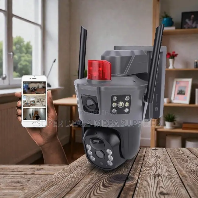 Ip66 Rated Water Proof Electric 4g PTZ Dual Lens Security Camera