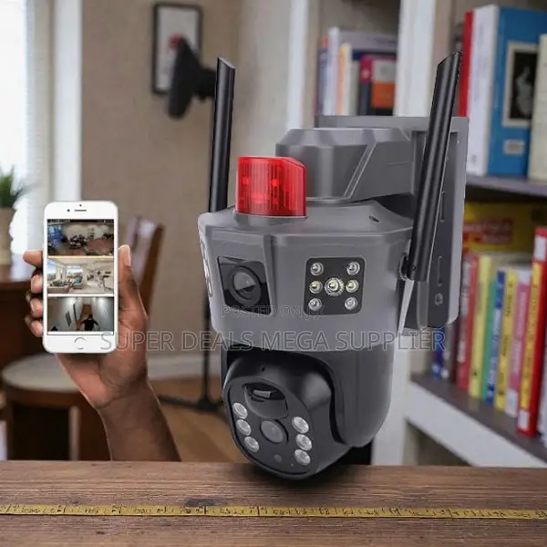 Pir Sensor Alarm Electric 4g PTZ Dual Lens Security Camera