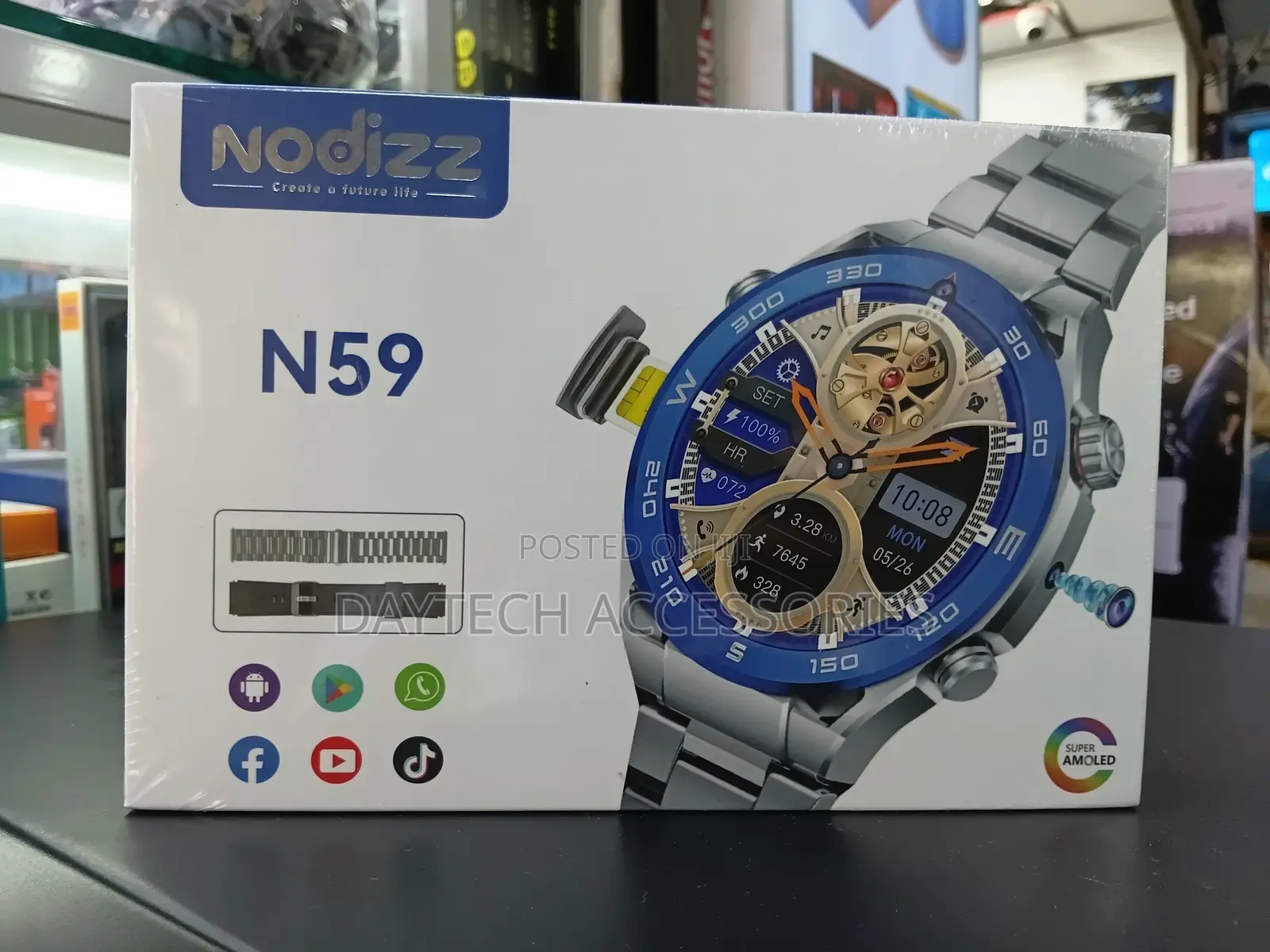 Nodizz N59 Android Smart Watch, Dual Camera, 4gb Ram, 64gb Rom.