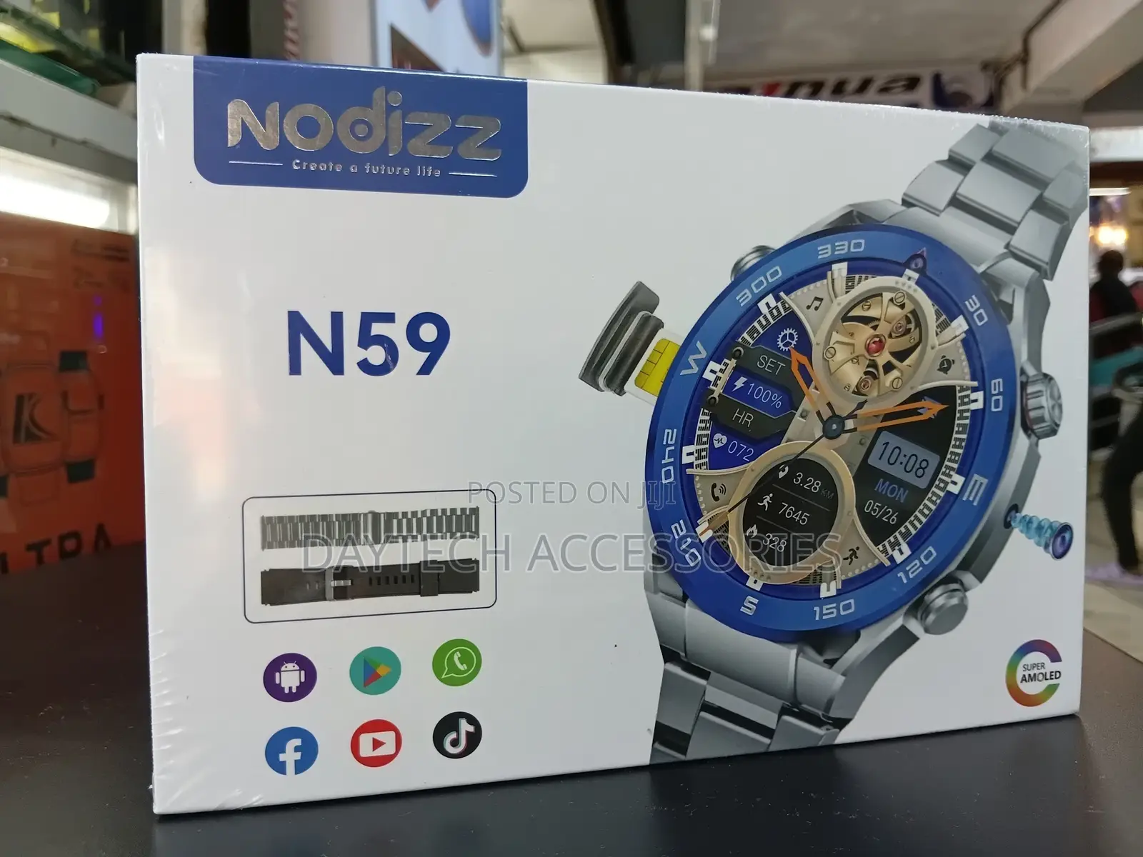 Nodizz N59 Android Smart Watch, Dual Camera, 4gb Ram, 64gb Rom.