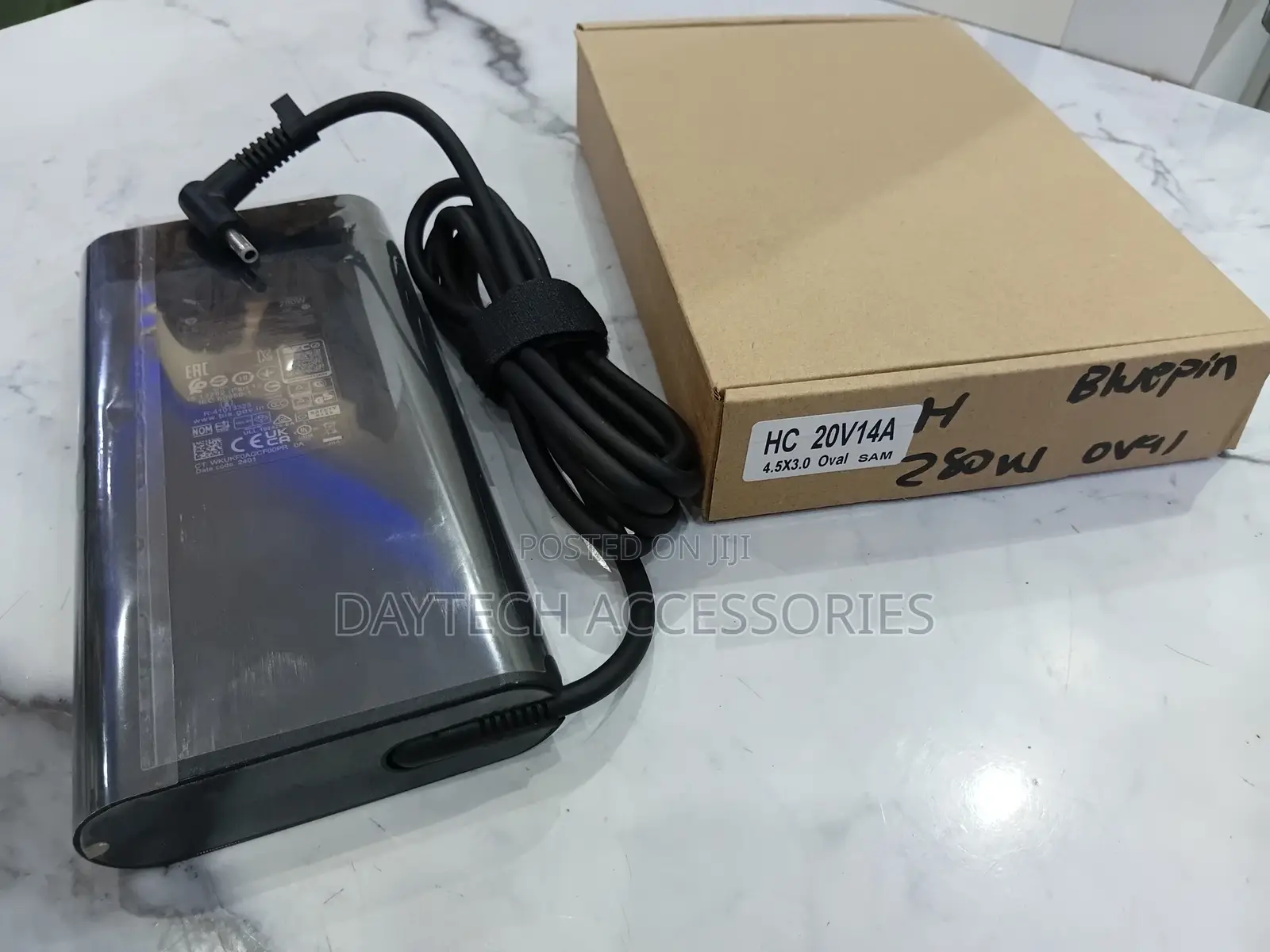 This Is an Original 280w 20v 14a Hp Bluepin Ac Power Adapter.