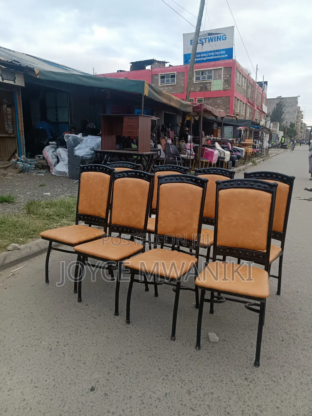 Black and Gold Restaurant Chairs