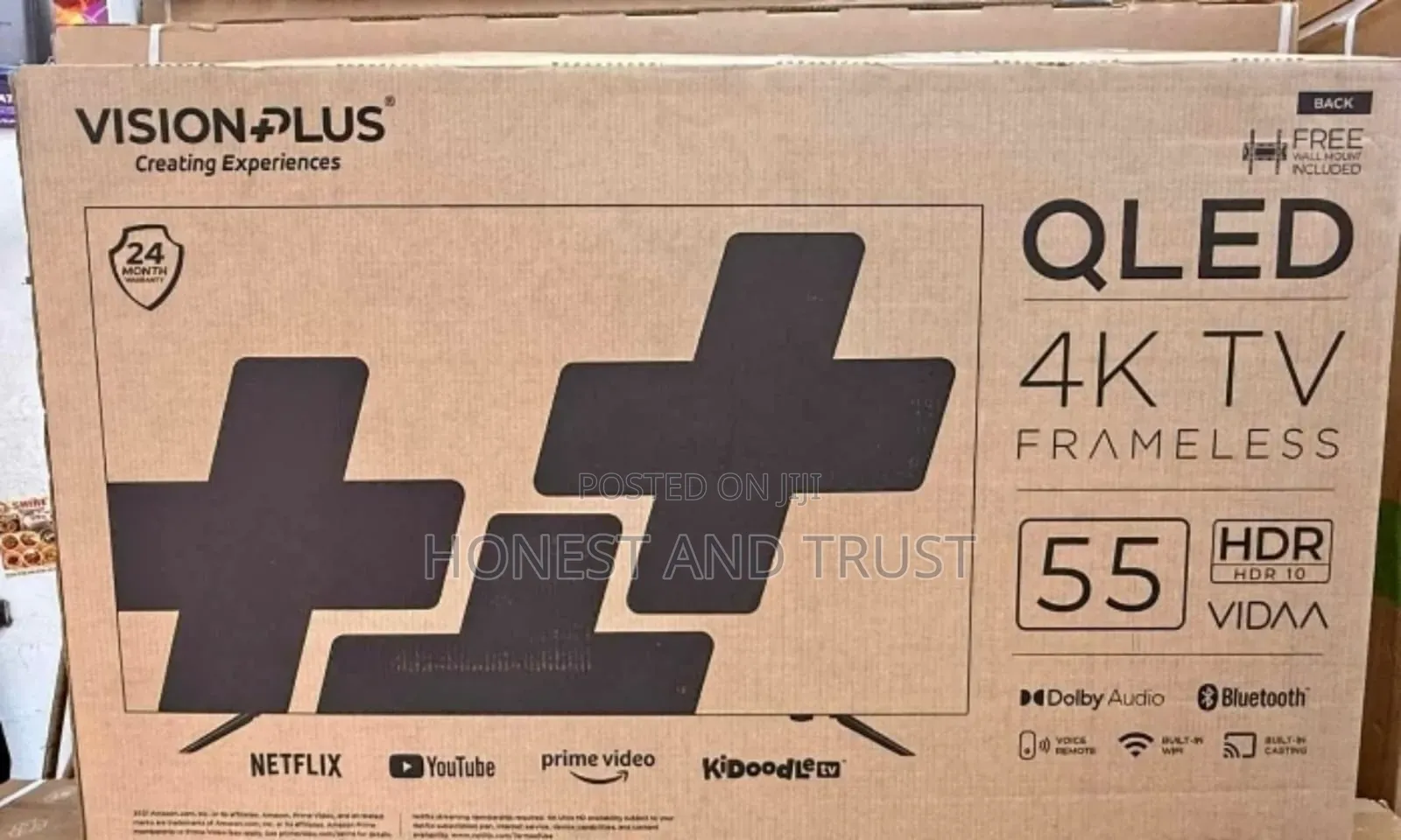Frameless Vision 55 Inch 4 K Television v-Series