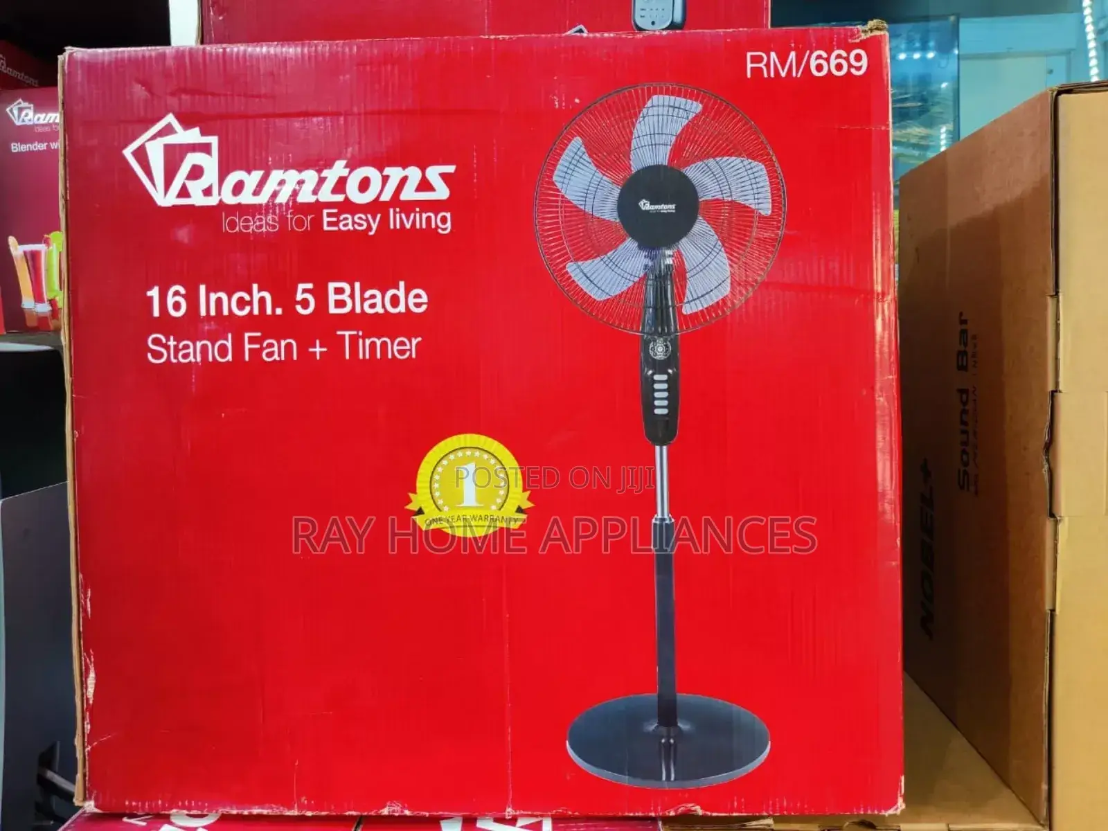 Ramtons 16" Stand Fan With Remote Rm669