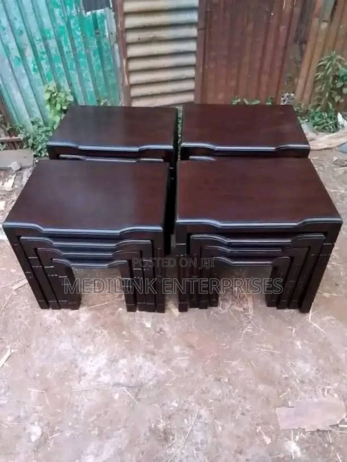 Sitting Room Nestle Stools Walnut