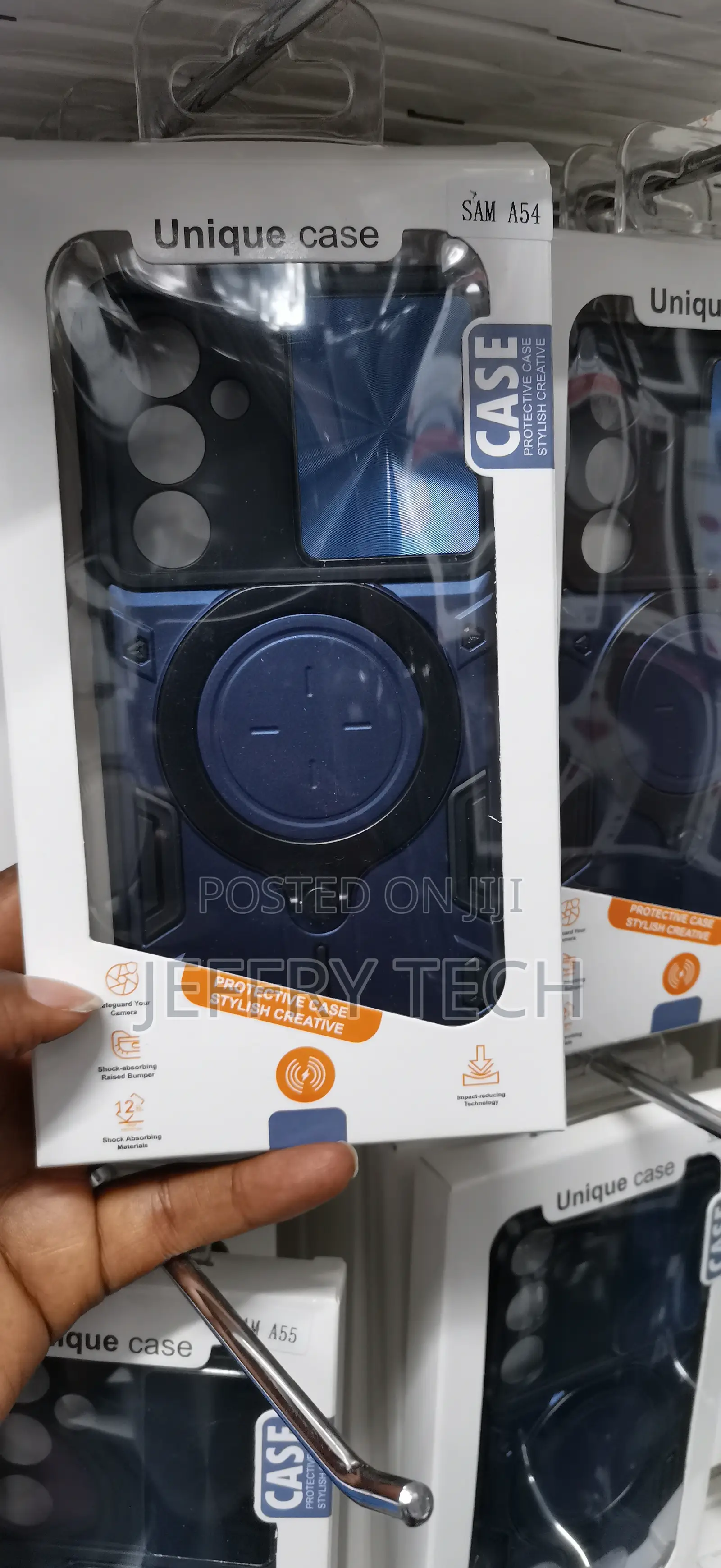 Espae Samsung Galaxy A54 Magnetic 360° Ring Hard Camshield Case