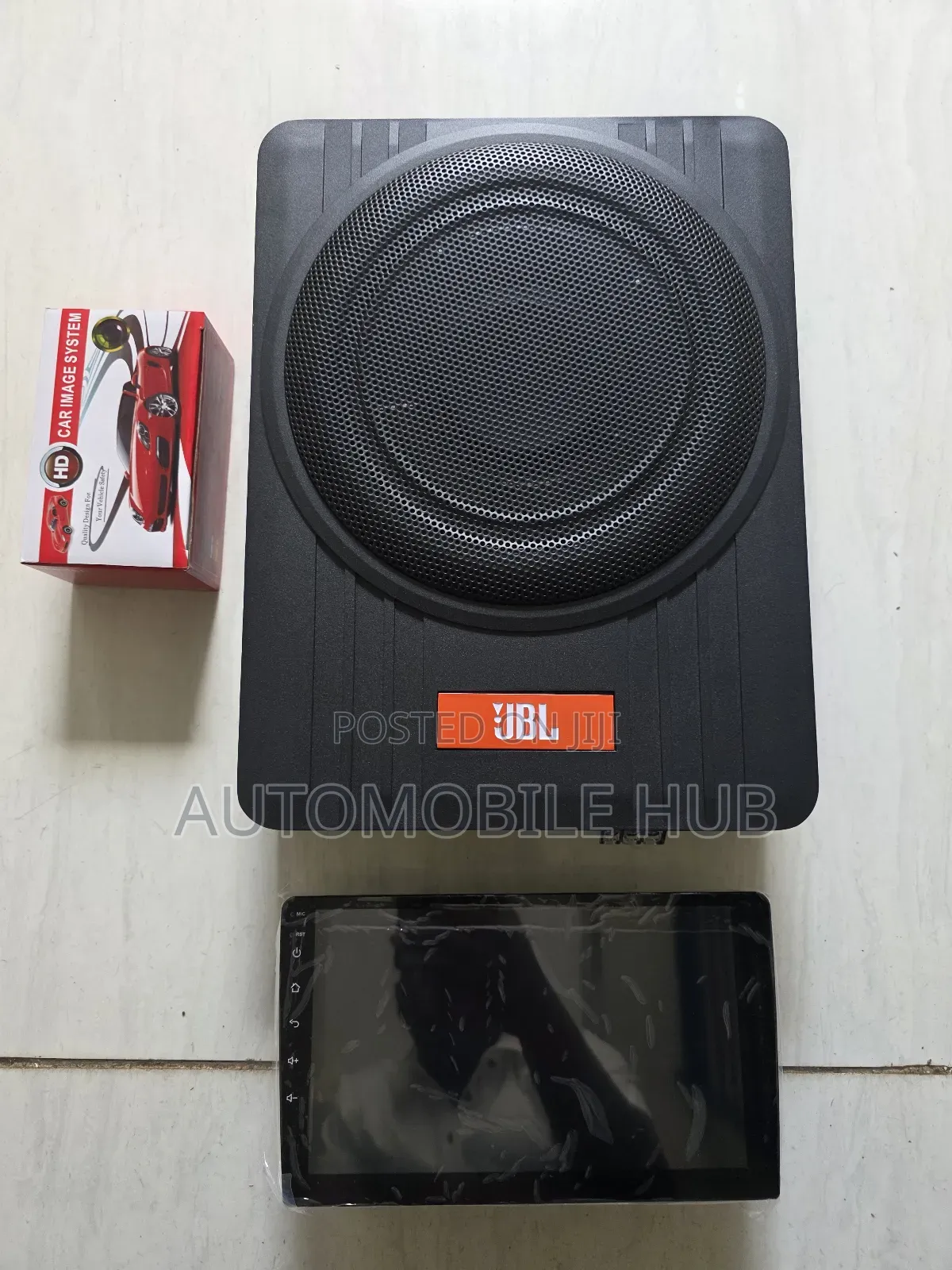 3-in-1 Car Upgrade | JBL Underseat + Android Screen + Camera