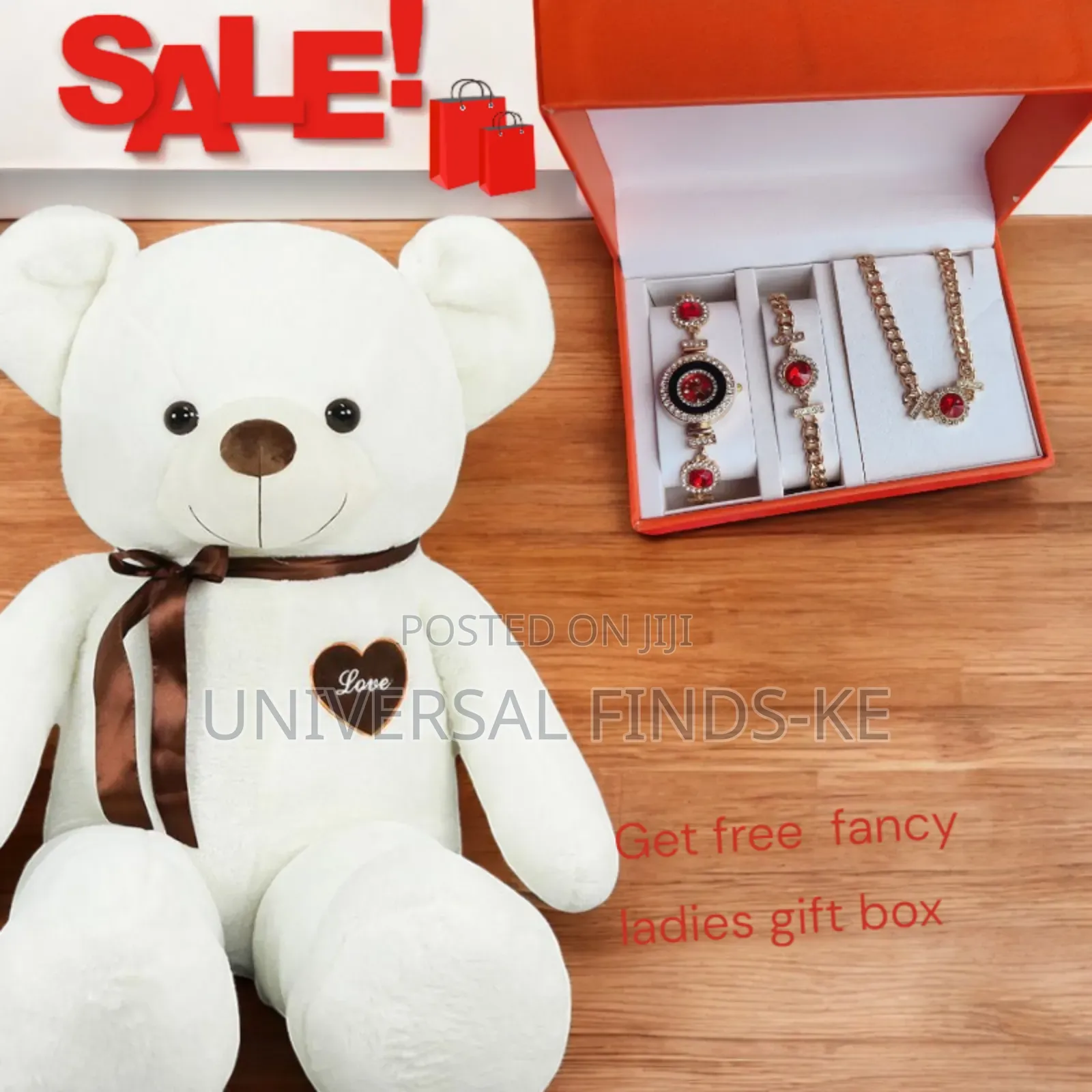 Soft Plush Teddy Bear,80 Cm +Free Fancy 3 in 1 Ladies Gift Box