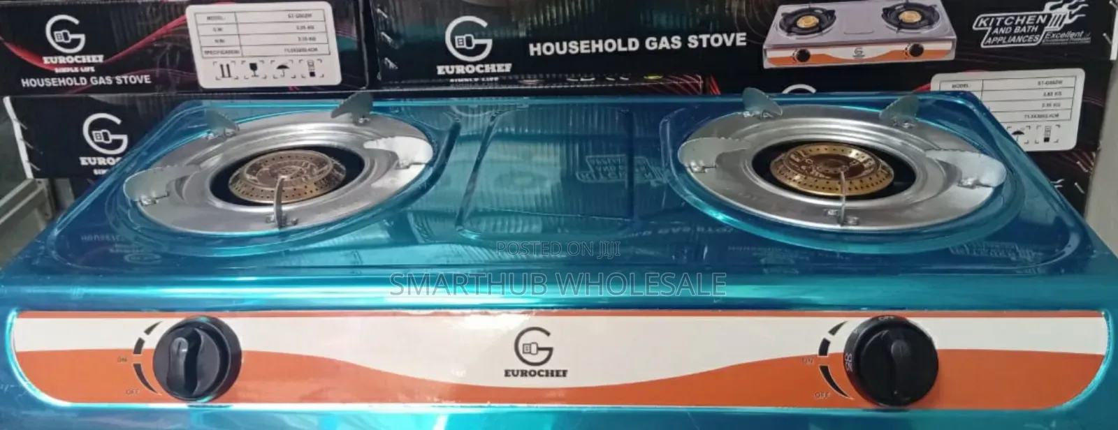 Eurochef 2-Burner Stainless Steel Gas Stove – Sleek Efficient