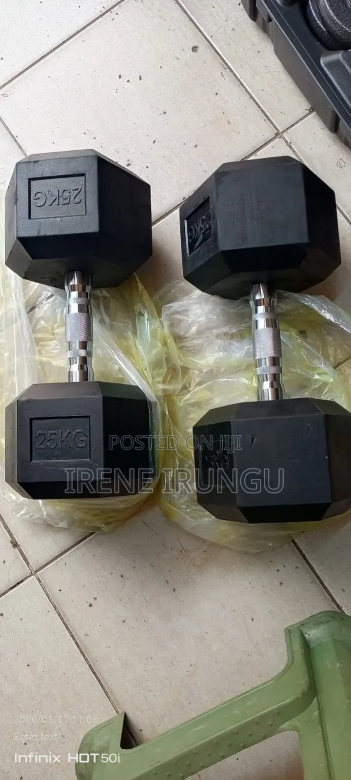 Dumbbells/ Hexagonal Dumbbells 25kgs a Pair