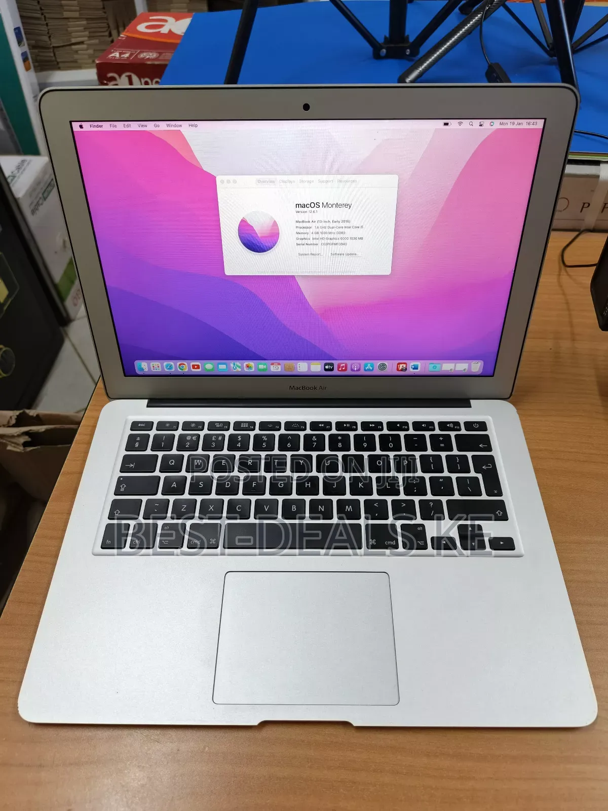 Laptop Apple MacBook Air 4GB Intel Core i5 SSD 128GB