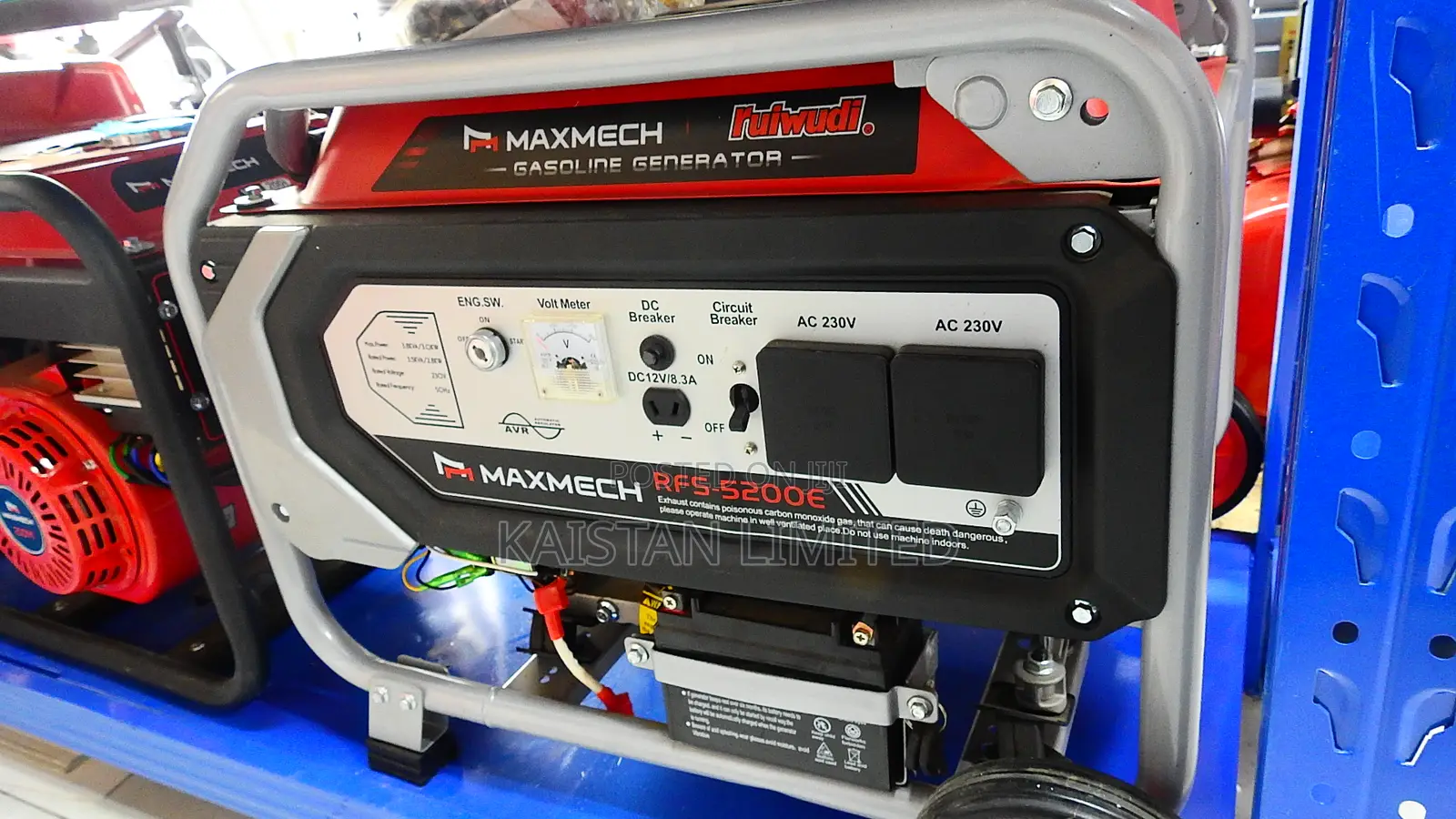 Maxmech 3.8kva /3.0kwarfs5200e Petrol Generator With Key Start