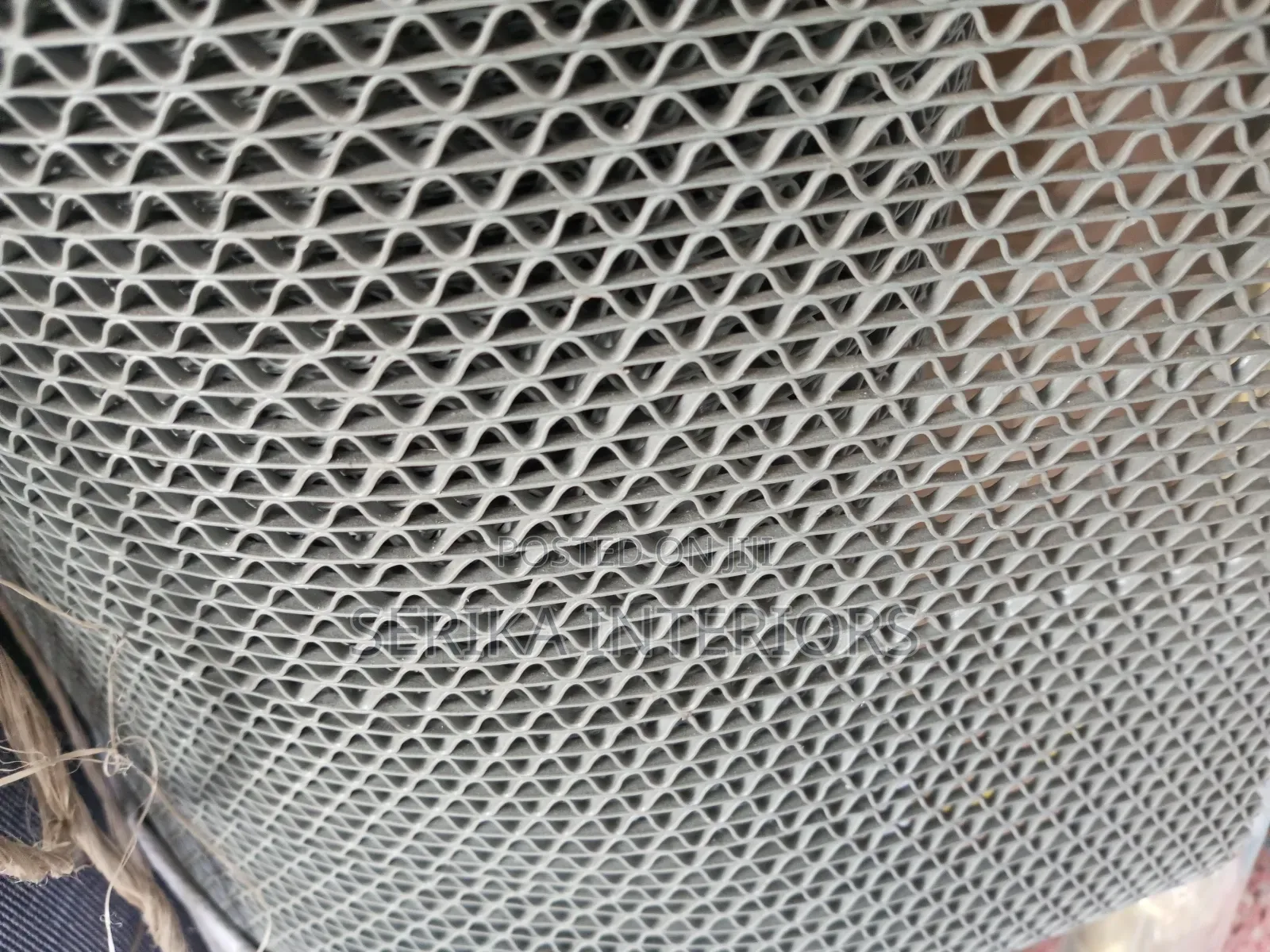 Grey Perforated Mats Environmental Friendly PVC Bathroom Mats