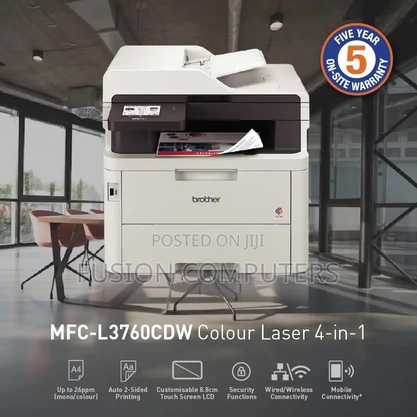 Brother MFC-L3760cdw A4 Duplex Multifunctional Color Laser Printer