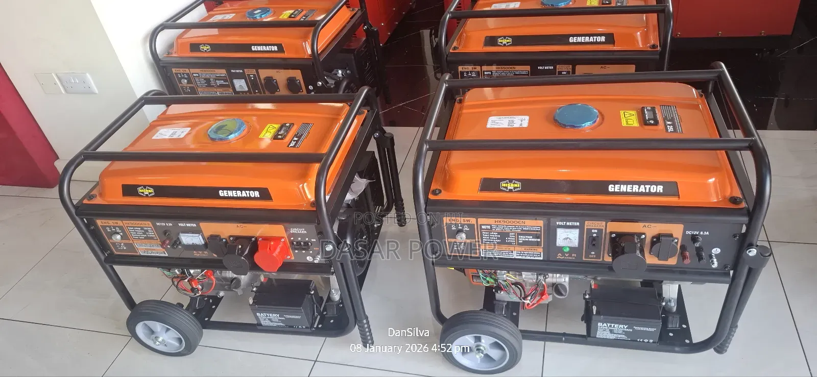 9kva Hisaki Petrol-powered Portable Generator