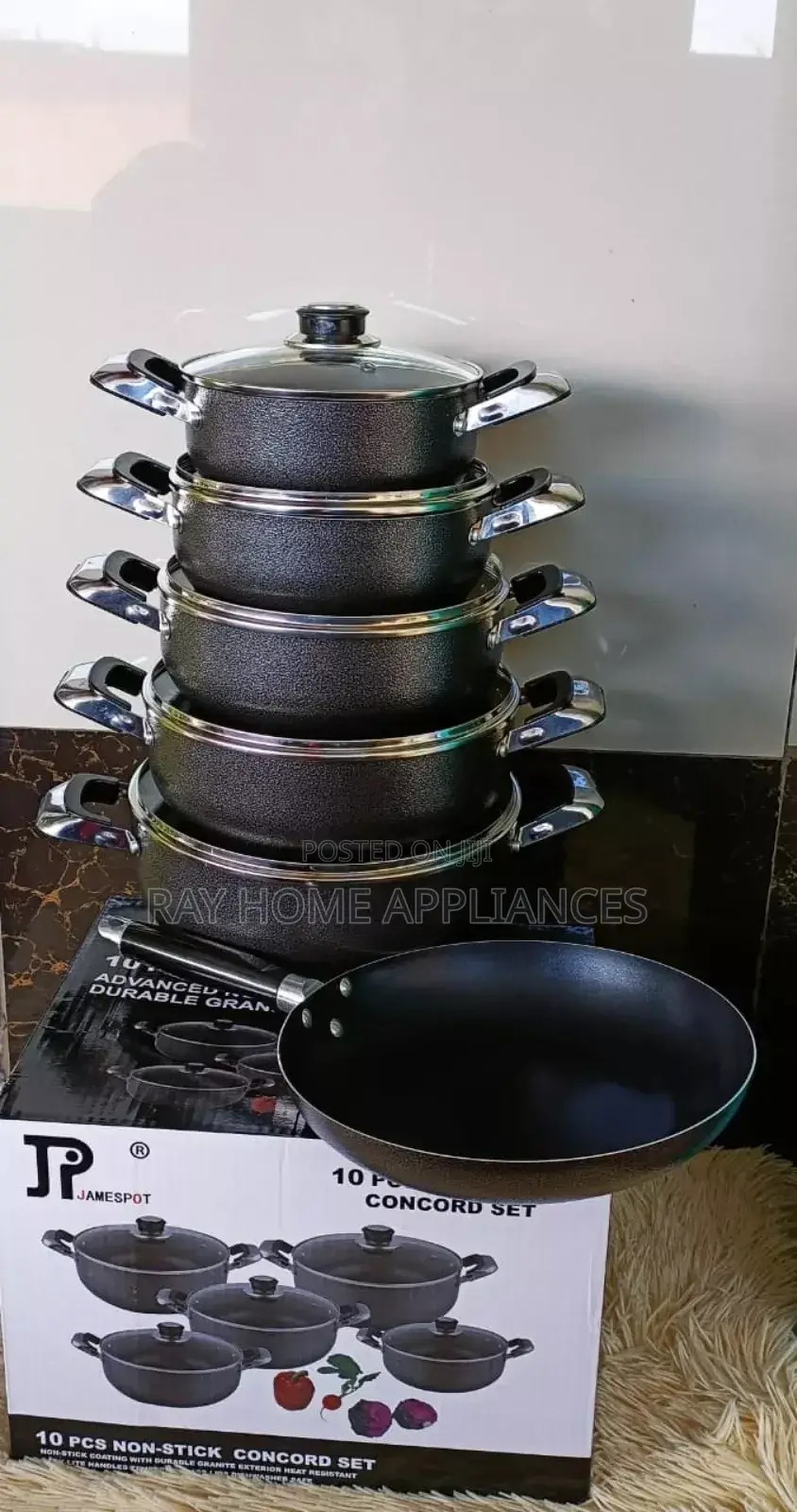 Jp Nonstick Cookware Set 11 Pcs(Comes With a Free Pan