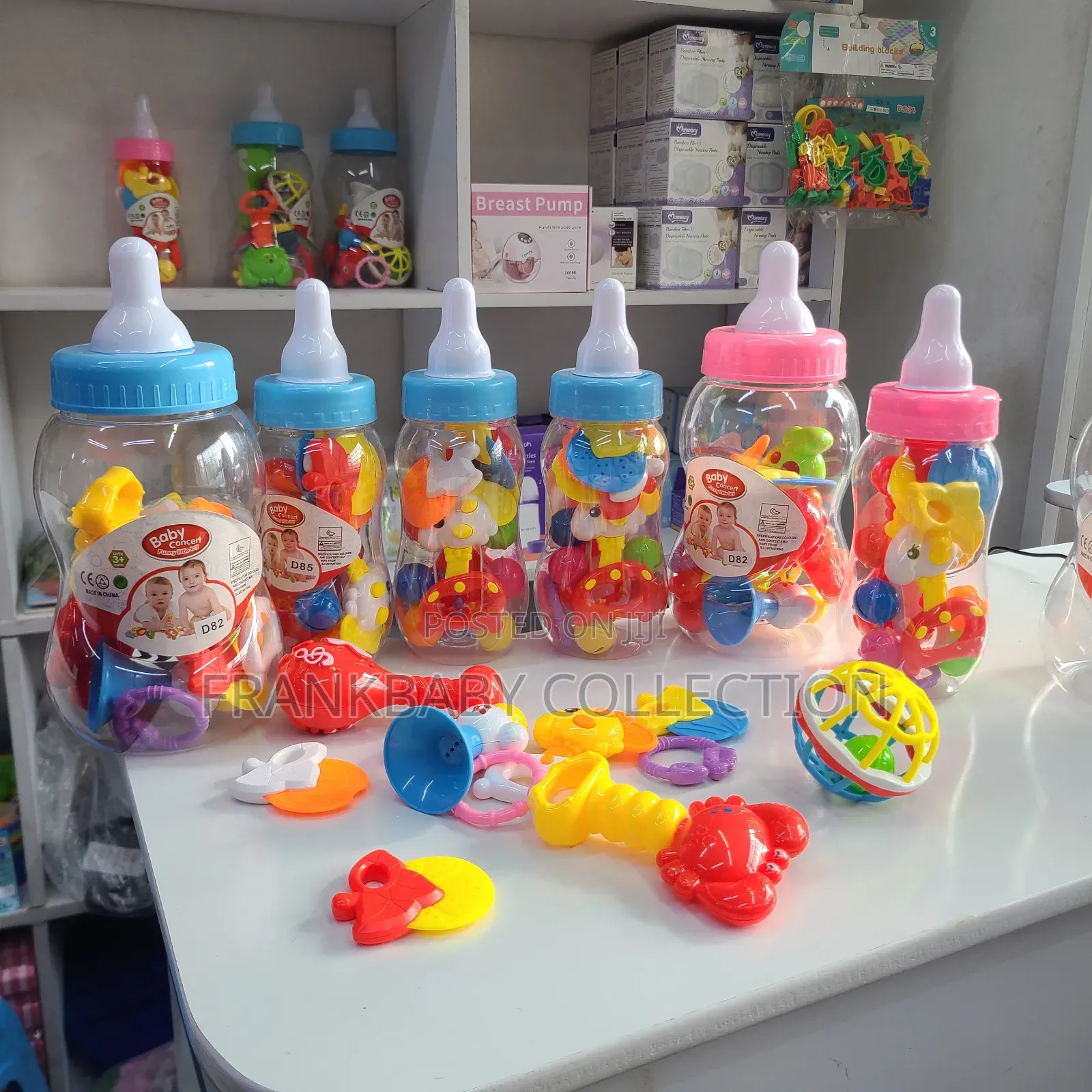 Baby Rattle Teether Set(Bottle Pack)