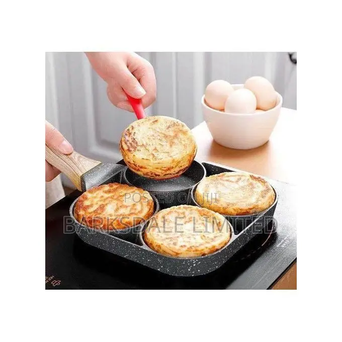 Ceramic Granite Non-Stick 4 Slot Pancake Eggs Pan Frying Cooking