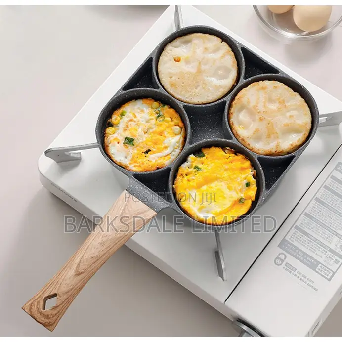 Ceramic Granite Non-Stick 4 Slot Pancake Eggs Pan Frying Cooking