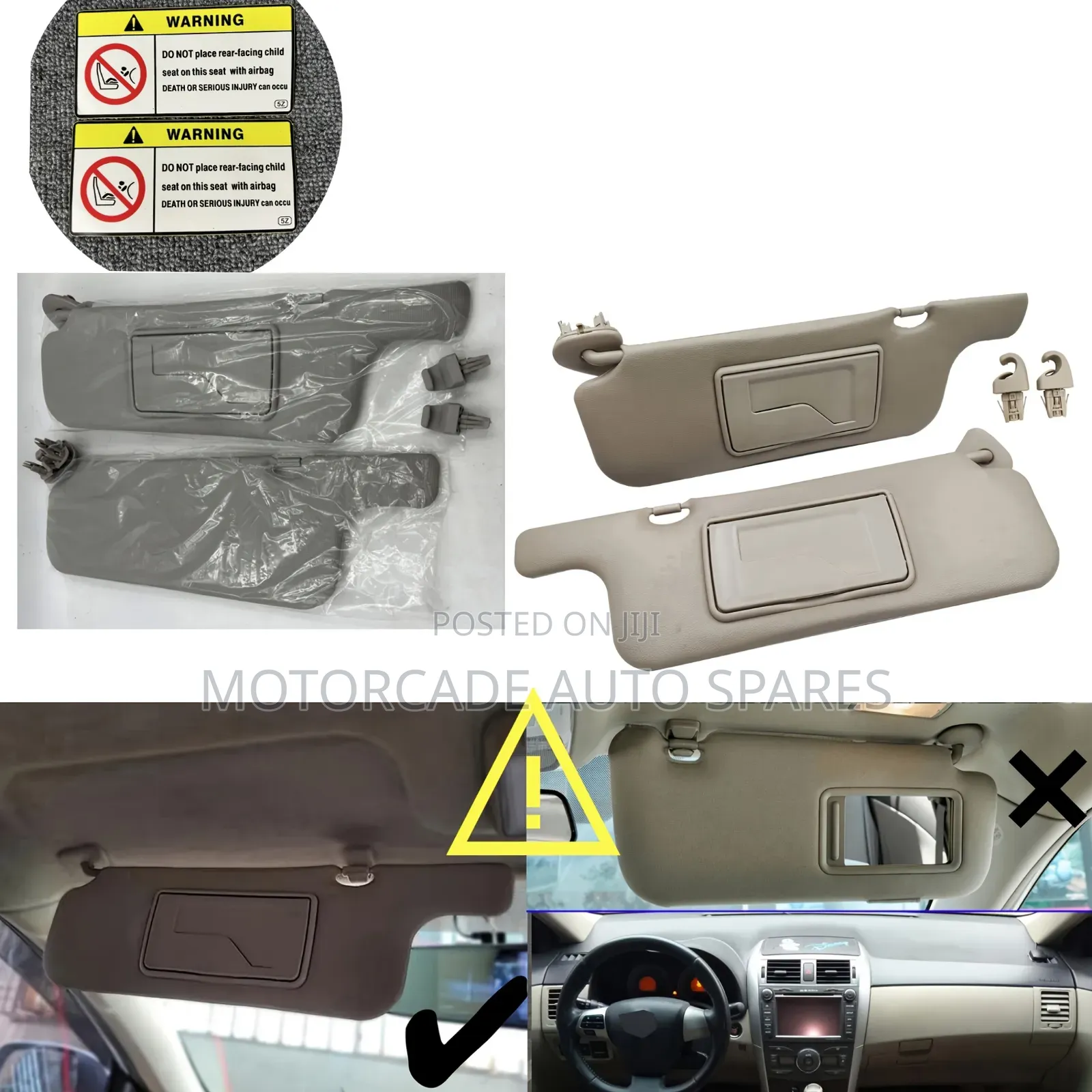 Toyota Fielder/Nze Sun Visors Set