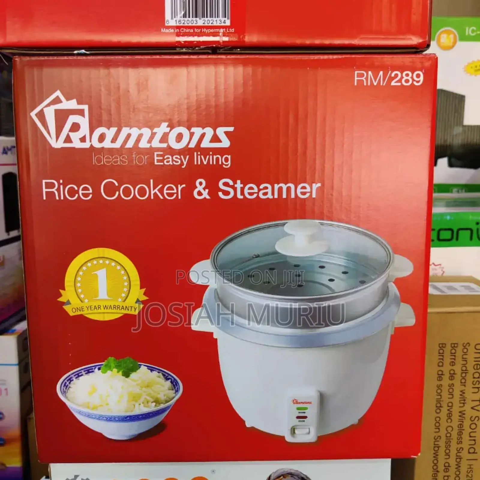 A Ramtons Rice Cooker Steamer, Model Rm/289.
