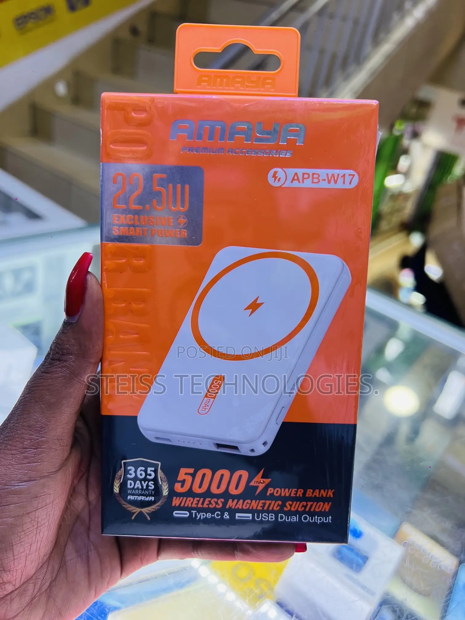 Amaya Magnetic Wireless 5000mah Powerbank