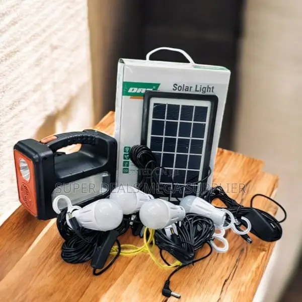 Dat at-9011b Home Solar Lighting Kit With Fm Radio and Usb Charging