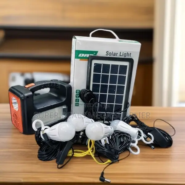 Dat at-9011b Solar Lighting System Kit With Digital Fm Radio Tuning