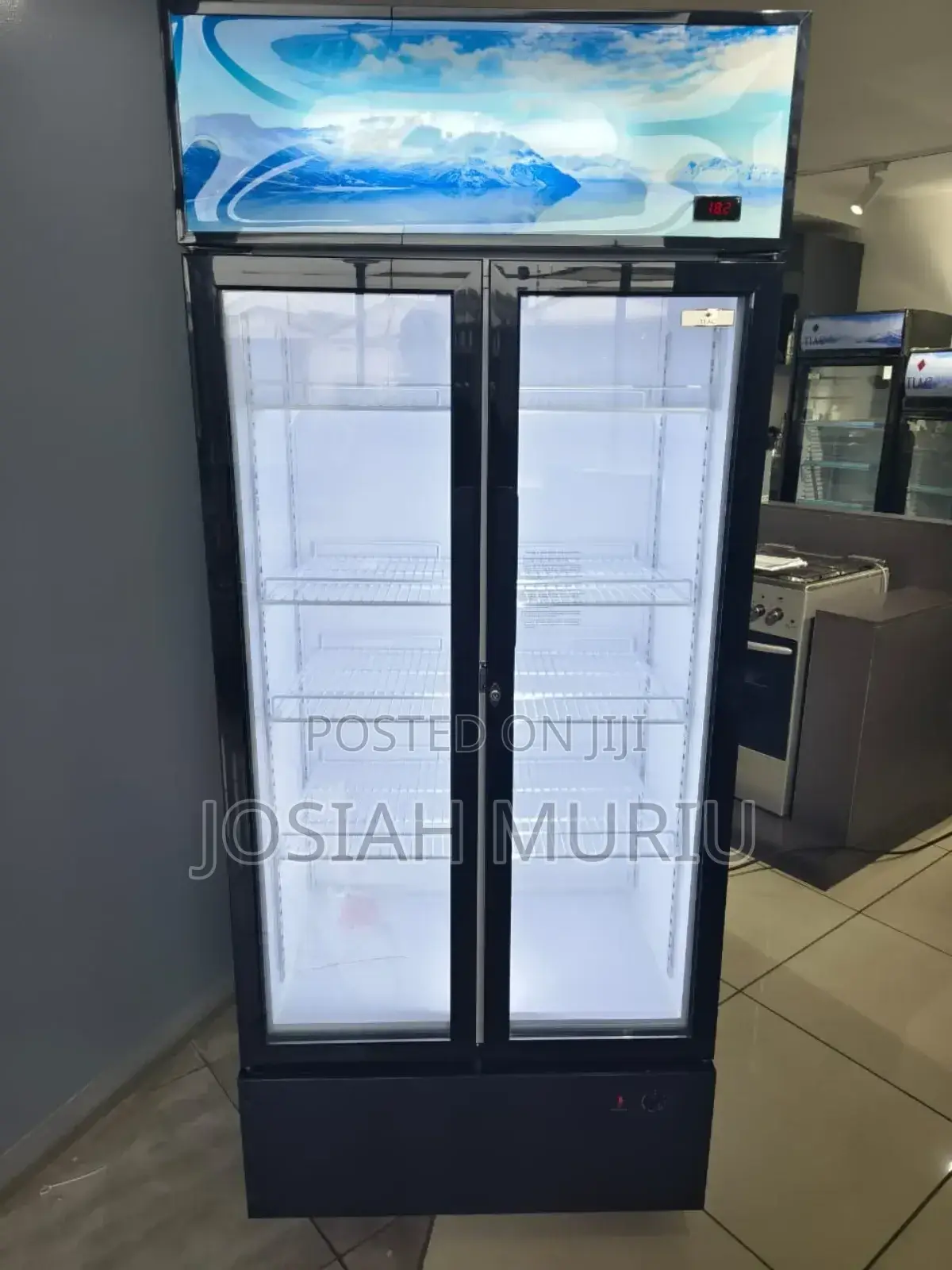 Commercial Double-Door Display Fridge 568 Litres Tlac