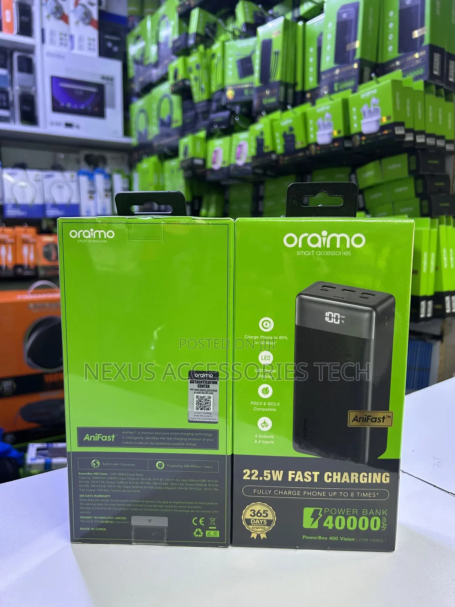 Oraimo 40000mah Power Bank Opb-7400o - Fast Charging Powerhouse