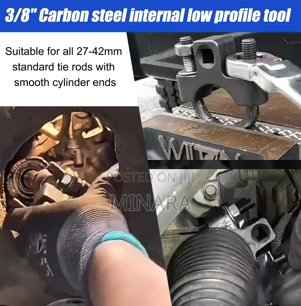 Inner Tie Rod Removal Tool, 3/8” Inch Universal Low Profile, 30-42mm