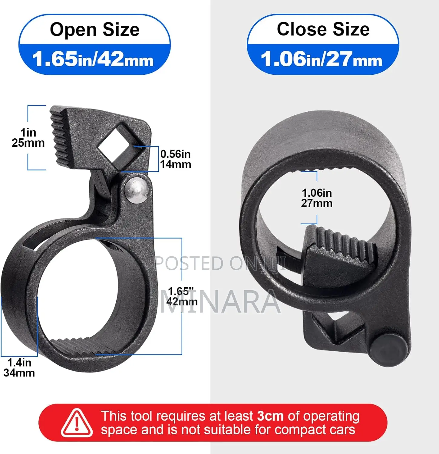Inner Tie Rod Hex Wrench, Universal Removal Tool, 27-42mm
