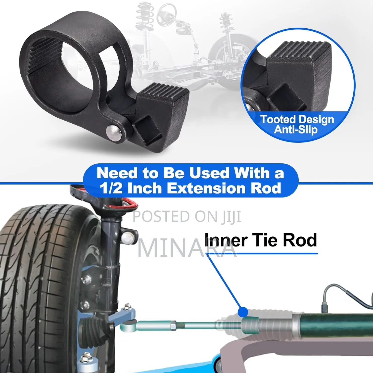 Inner Tie Rod Hex Wrench, Universal Removal Tool, 27-42mm