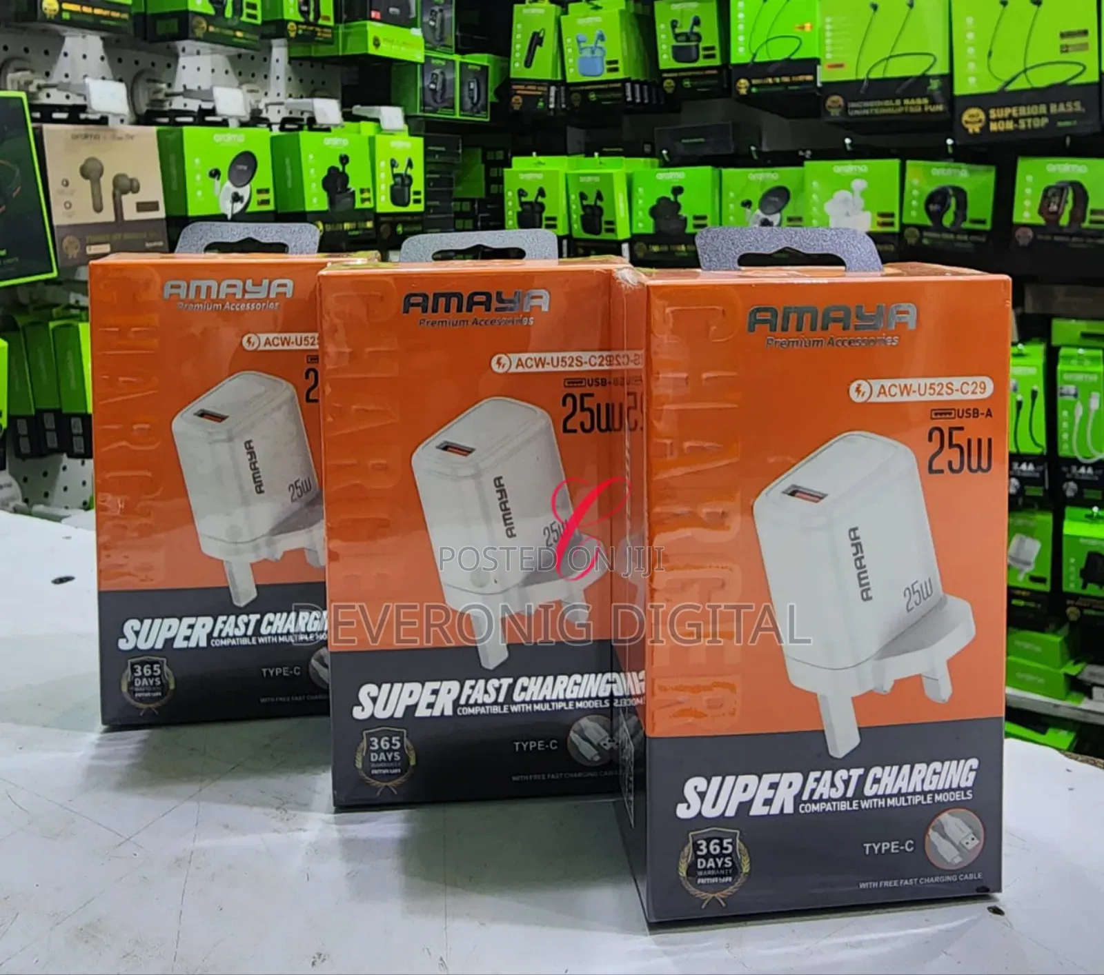 Amaya Acw-U52s-C29 *25w* Super Fast Charger With Usb to Type C Cable