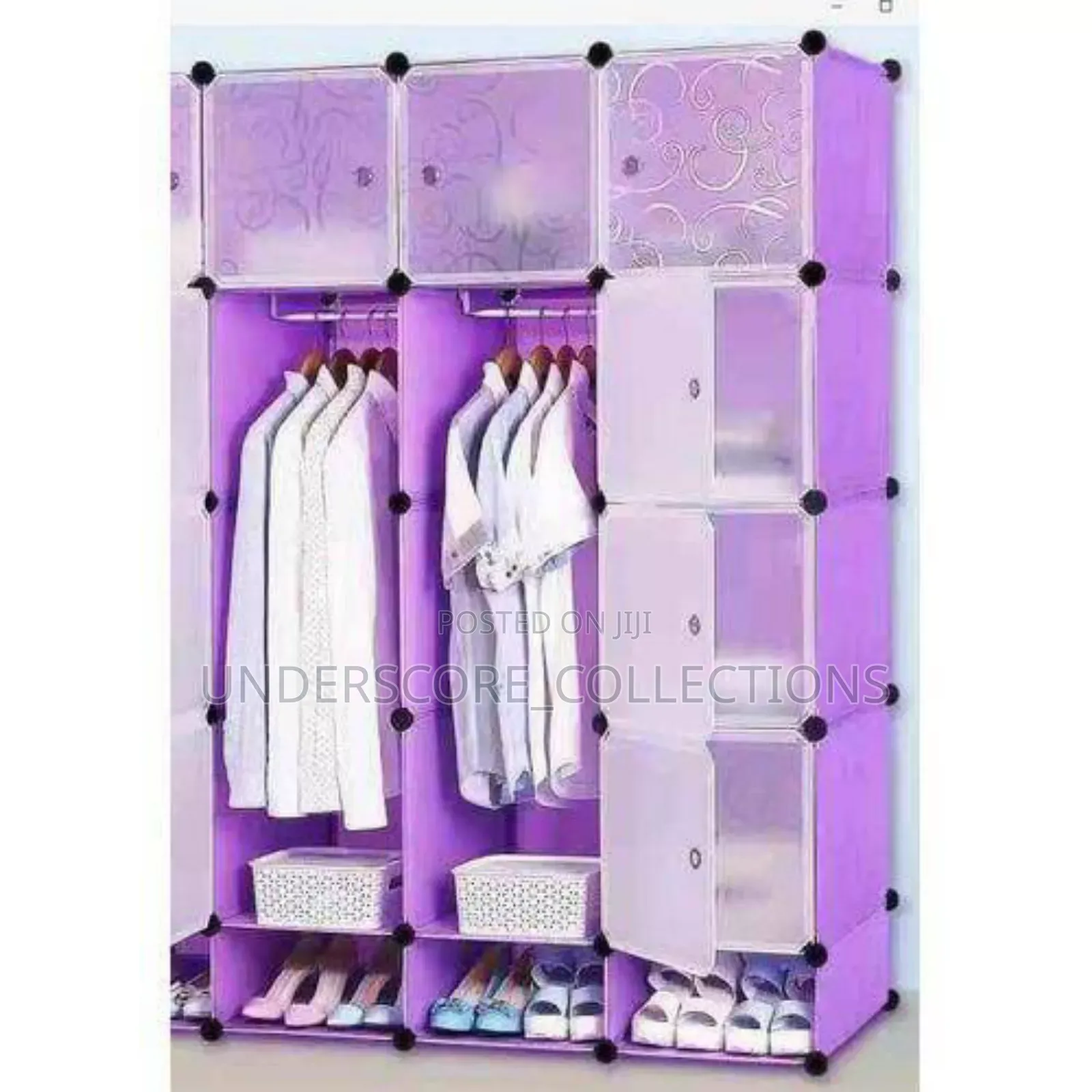 3 Column Plastic Portable Wardrobes