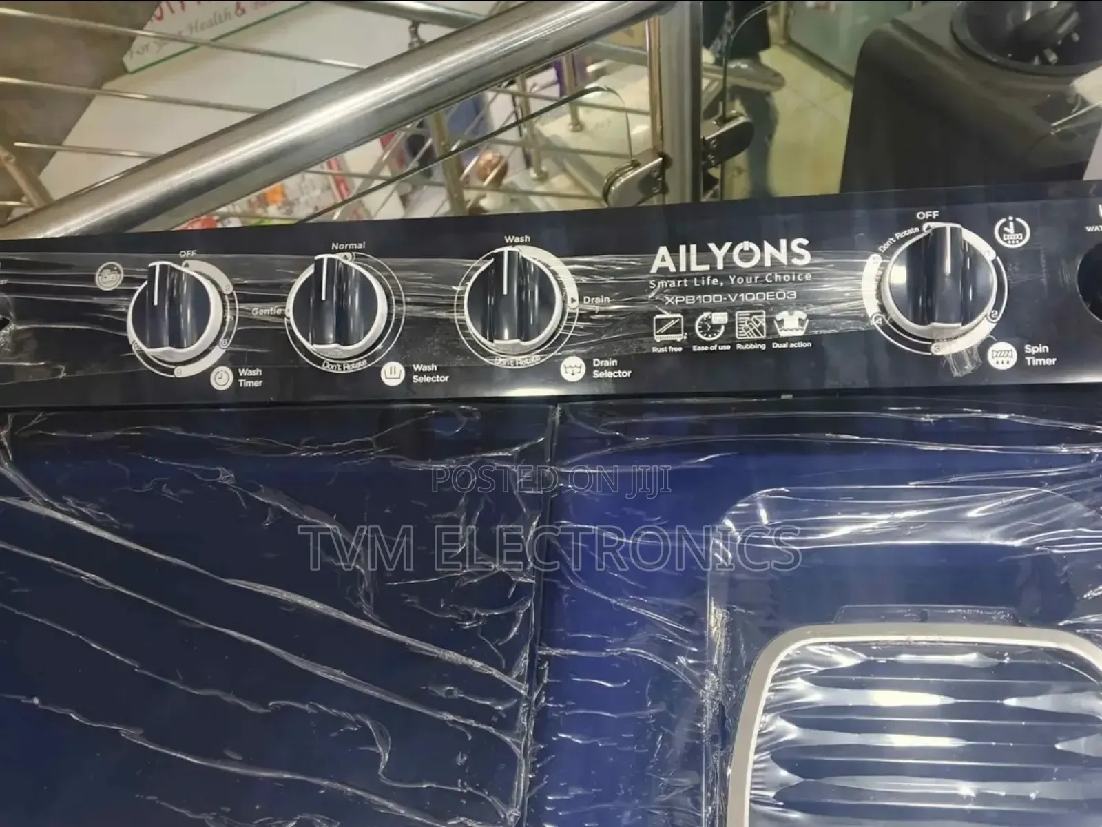 Ailyons 10kg Washing Machine Semi Automatic-With Free Extension