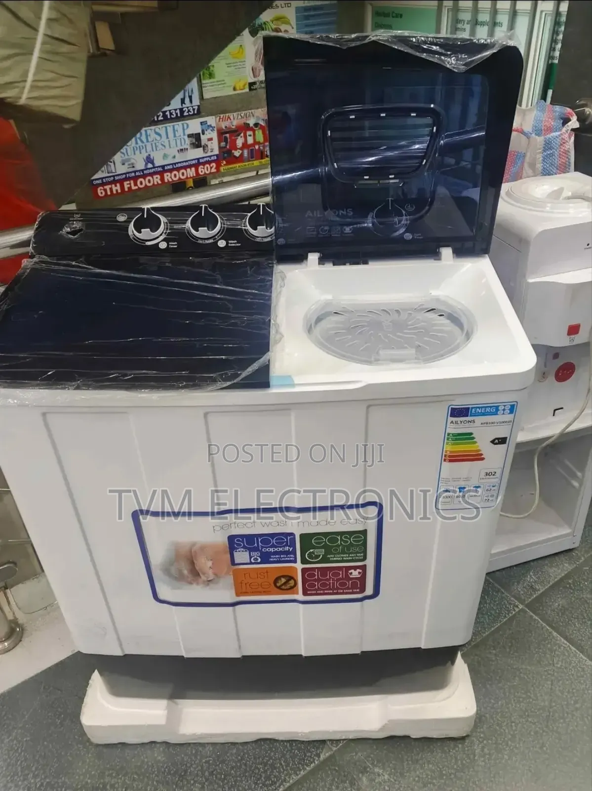 Ailyons 10kg Washing Machine Semi Automatic-With Free Extension