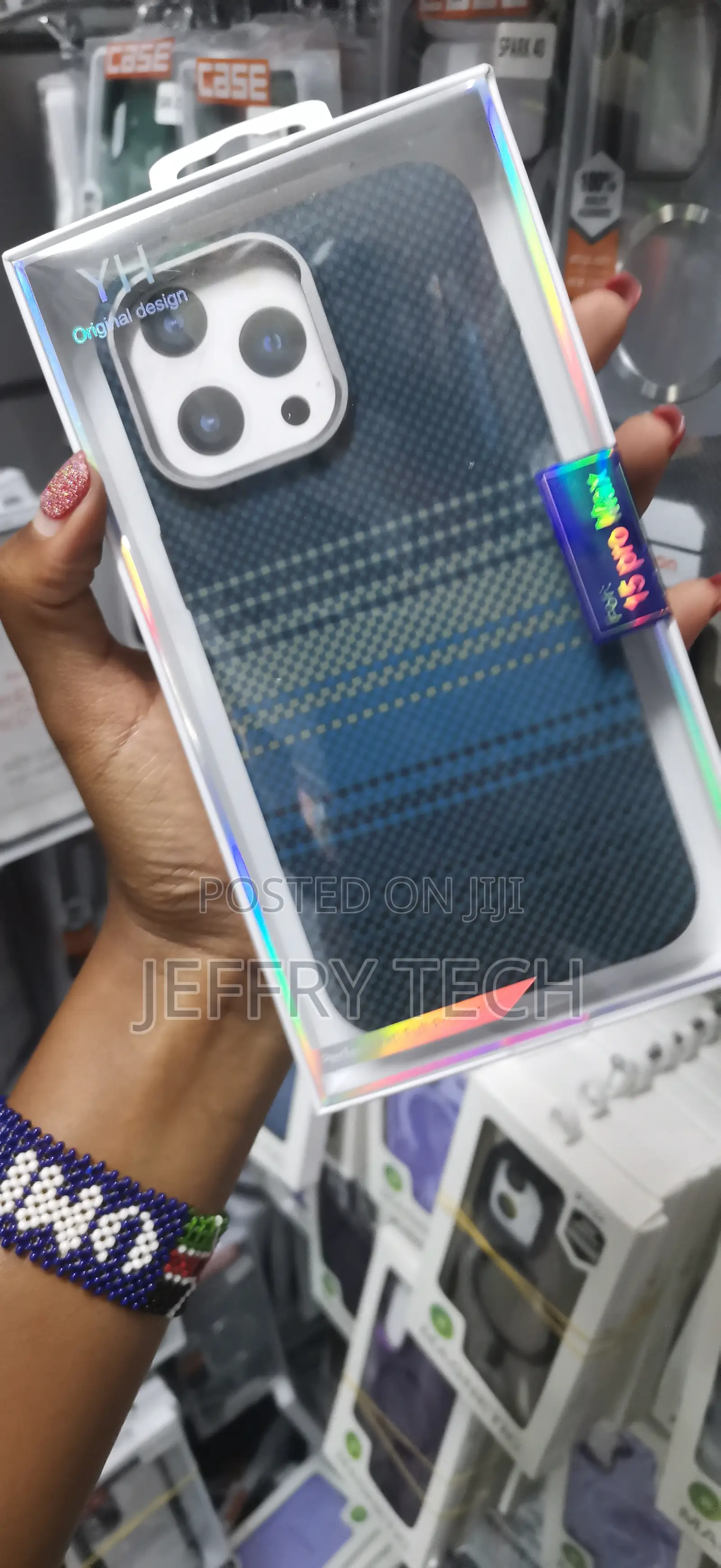 Axser Tribal Covers for Apple iPhone 15 Pro Carbon Fiber Case