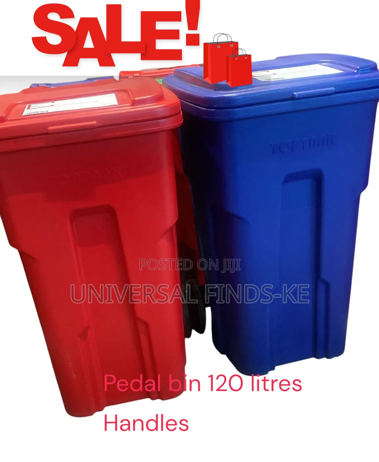 Pedal Bin,120 Litres With a Wheel and a Handle