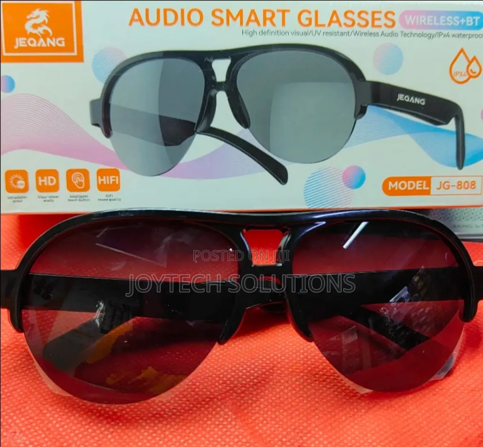 Audio Smart Glasses Jg - 808 Wireless + Bluetooth Sunglasses