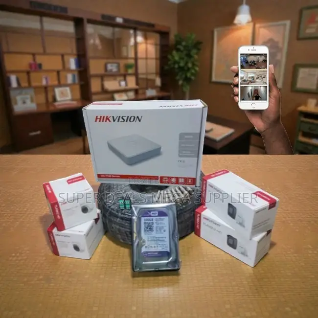4 Hikvision 1080p Full Hd CCTV Cameras Complete Kit for Home Security