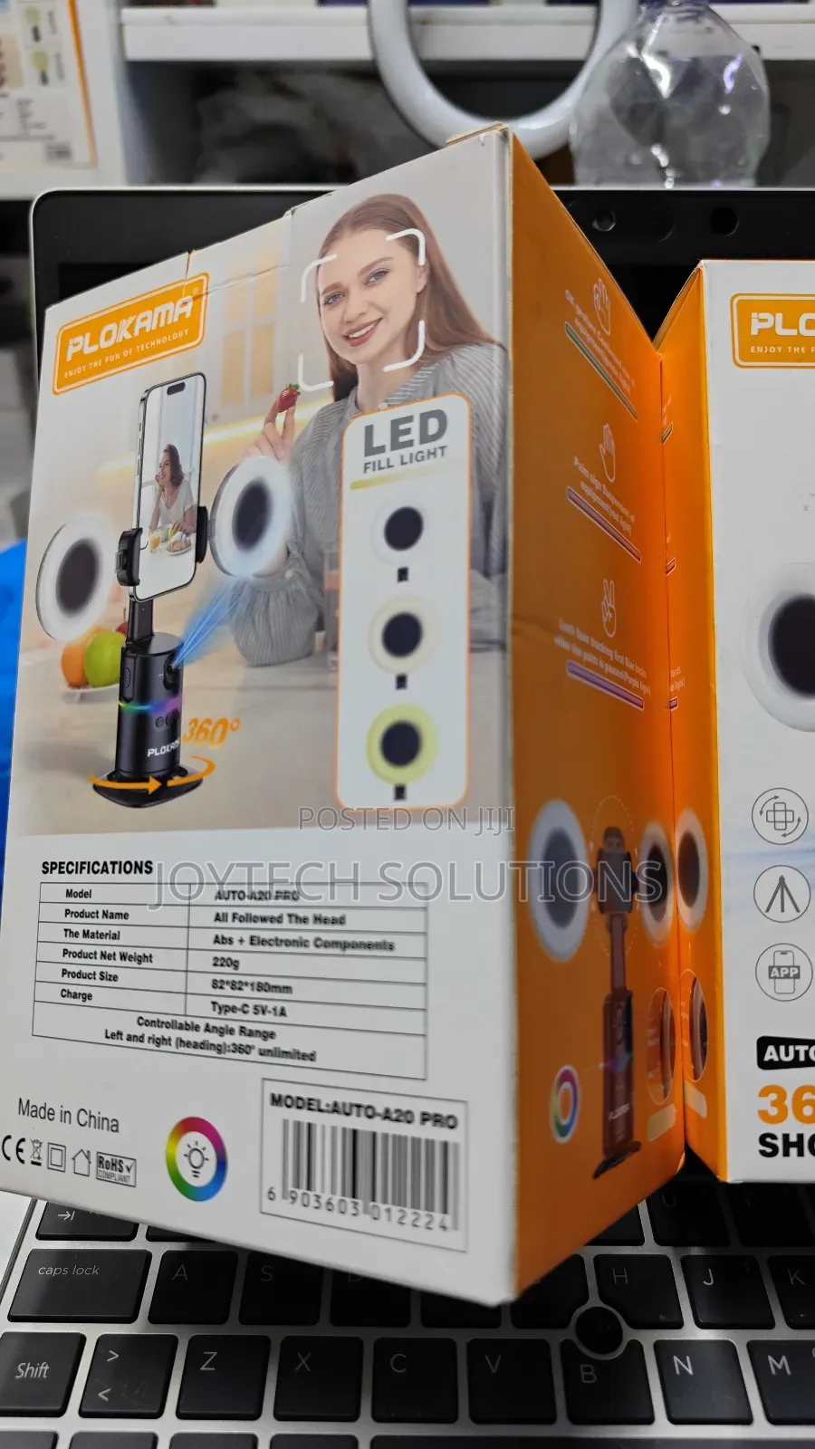 Smart Shooting Gimbal Led Fill Light 3600 Auto Rotation Face Detection