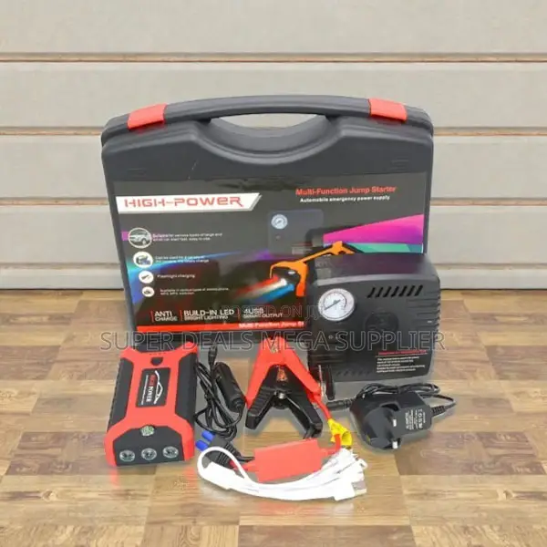 Low Maintenance 99800mah Car Jump Starter With Air Compressor Pump