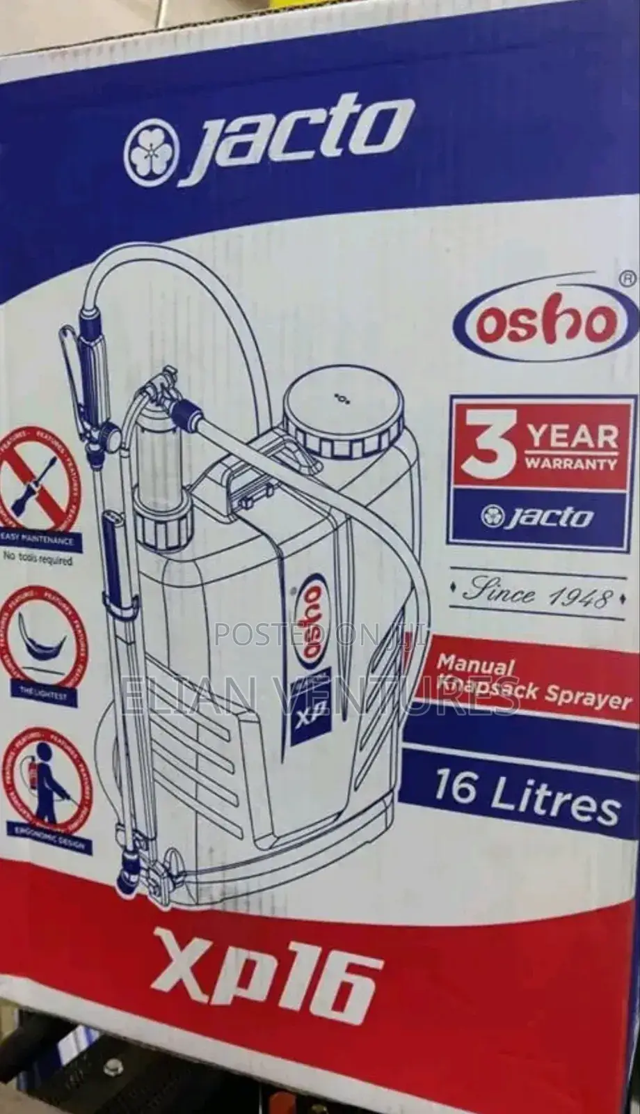 New Brand Jacto 16 Litres Knapsack Sprayer